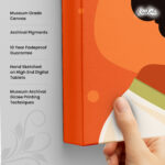 Saffron Queen with Turban Canvas Wall art - Image 3