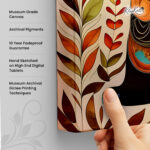 Mandala Forest Bear Canvas Wall art - Image 3