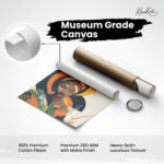 Afrikan Queen in Ochre and Teal Canvas Wall art - Image 13