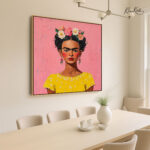 Pink Pop Frida Canvas Wall art - Image 2