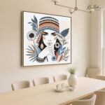 Wildflower Nomad Portrait Canvas Wall art - Image 2