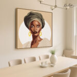 Earth Tones Turban Canvas Wall art - Image 2
