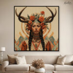 Goddess Floral Crown Canvas Wall art - Image 6