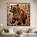 Mandala Forest Bear Canvas Wall art - Image 12