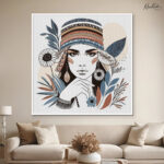 Wildflower Nomad Portrait Canvas Wall art - Image 11