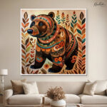 Mandala Forest Bear Canvas Wall art - Image 11