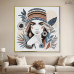 Wildflower Nomad Portrait Canvas Wall art - Image 10