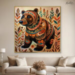 Mandala Forest Bear Canvas Wall art - Image 10