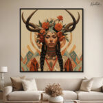 Goddess Floral Crown Canvas Wall art - Image 9