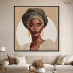 Earth Tones Turban Canvas Wall art - Image 9