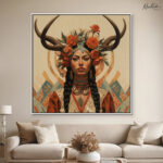 Goddess Floral Crown Canvas Wall art - Image 10