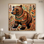 Mandala Forest Bear Canvas Wall art - Image 7