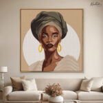 Earth Tones Turban Canvas Wall art - Image 7