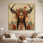 Goddess Floral Crown Canvas Wall art - Image 12