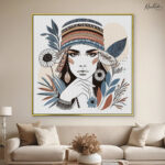 Wildflower Nomad Portrait Canvas Wall art - Image 6