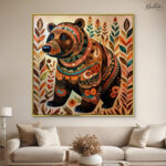Mandala Forest Bear Canvas Wall art - Image 6