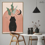 Female figure vase Canvas art