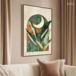 Boho Moon and Leaf Arch Canvas art - Image 2