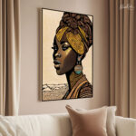Regal African Portrait Canvas art - Image 2