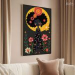 Vibrant Floral Afro Canvas art - Image 2