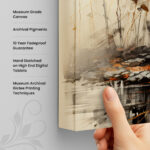 Black and Orange Poppies Canvas art - Image 3