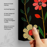 Vibrant Floral Afro Canvas art - Image 3