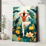 Tropical Vrikshasana Canvas art - Image 4