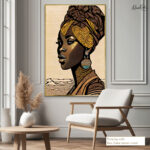 Regal African Portrait Canvas art - Image 5