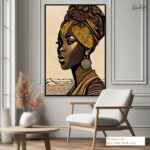 Regal African Portrait Canvas art - Image 6