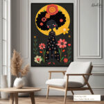 Vibrant Floral Afro Canvas art - Image 6