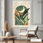 Boho Moon and Leaf Arch Canvas art - Image 7