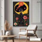 Vibrant Floral Afro Canvas art - Image 7