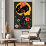 Vibrant Floral Afro Canvas art - Image 8