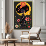 Vibrant Floral Afro Canvas art - Image 9