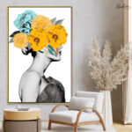 Citrus Bloom Muse Canvas Wall Art