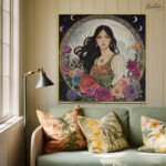 Celestial Rose Garden Canvas Wall Art