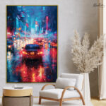 Cyber City Pulse Canvas Wall Art