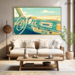 Retro Horizon Canvas Wall Art