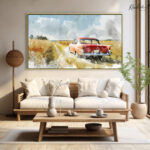 Golden Fields Journey Canvas Wall Art