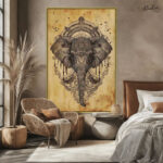 Sacred Ganesha Canvas Wall Art