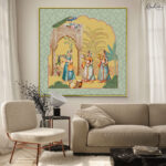 Village Celebration Canvas Wall Art