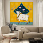 Saffron Temple Serenity Canvas Wall Art