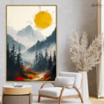 Golden Summit Canvas Wall Art