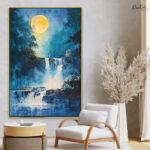 Midnight Cascade Canvas Wall Art