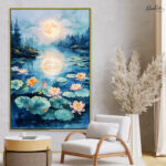 Lunar Bloom Canvas Wall Art
