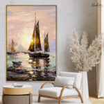 Golden Harbor Canvas Wall Art