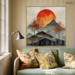 Crimson Solstice Canvas Wall Art