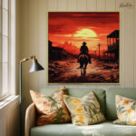 Sunset Outlaw Canvas Wall Art