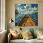 Azure Voyage Canvas Wall Art