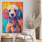 Vivid Poodle Canvas Wall Art